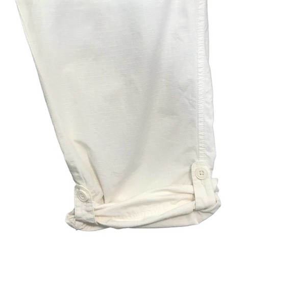 The North Face Hammerland White 100% Cotton  Capri Cropped Pants Sz 10 - Picture 2 of 6